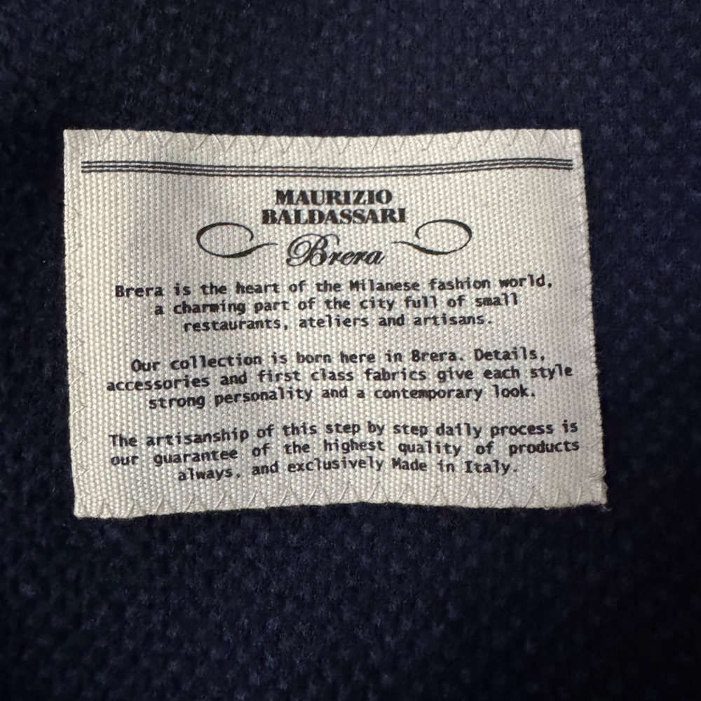 $1295 Maurizio Baldassari - Blue Black Knit Sport Coat - Wool/Cotton - EU50/US40 - Picture 4 of 15